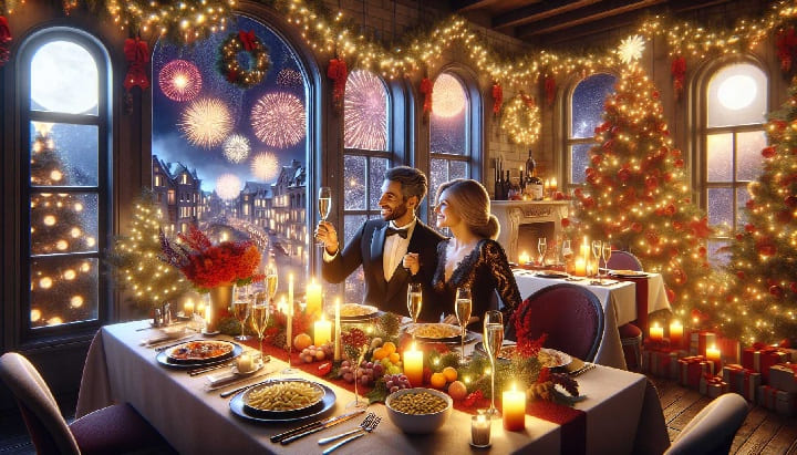Foto Capodanno per coppie in Umbria: meglio un tavolo per due o la socialità di un tavolo con